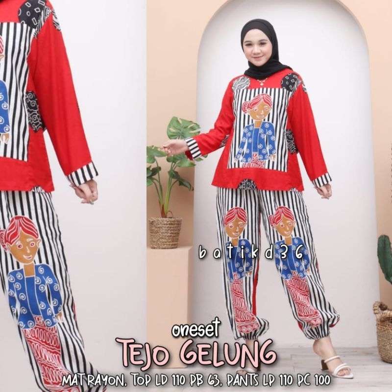 One set rayon halus baju setelan celana atasan wanita Tejo gelung murah baju santai ibu ibu remaja pakaian tidur cewek cantik motif karakter cantik lucu keren piyama set muslim muslimah kekinian jumbo unik js