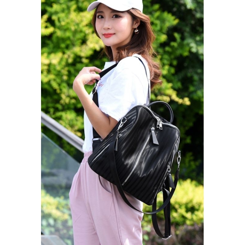 COD√ Multifungsi selempang tas Ransel berkualitas baik Wanita Backpack Shoulder bag IMPORT 501