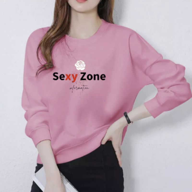 sweater wanita sexy zone/ sweater wanita trendy/atasan wanita lengan panjang.