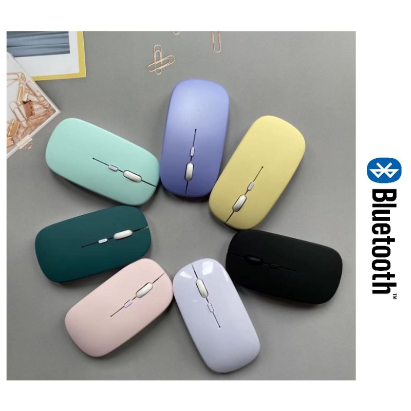 Mouse Bluetooth Ultra Slim Silent Click Tanpa Dongle