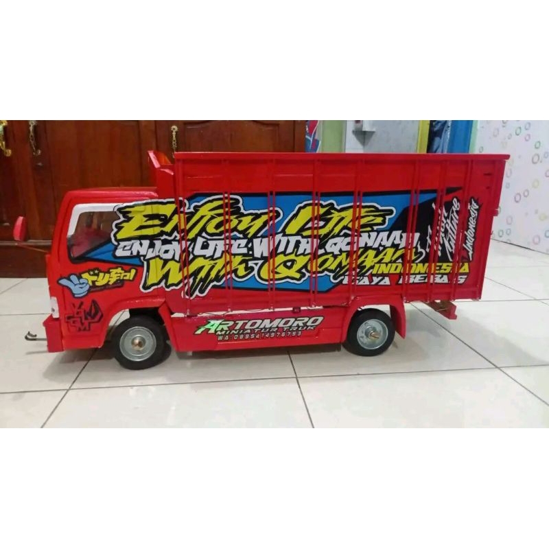 miniatur truk jumbo bahan kayu jati free ongkir