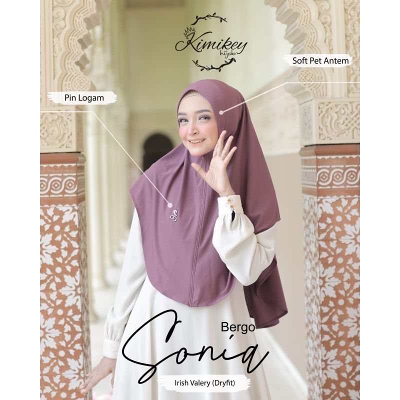 Jilbab Instan Sonia Soft Pad Jersey Valery Dry-Fit ByKimikey