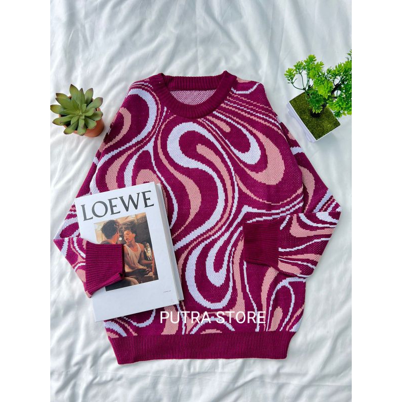 TARI BLOUSE SWEATER RAJUT WANITA//ATASAN WANITA