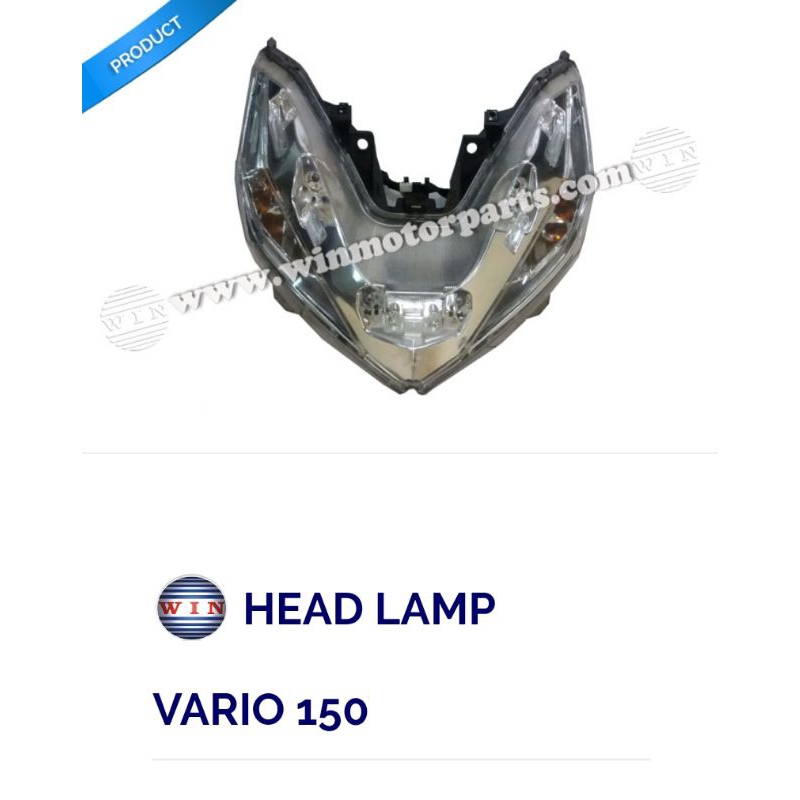Lampu Depan / Head lamp / Reflektor Vario 150 LED WIN