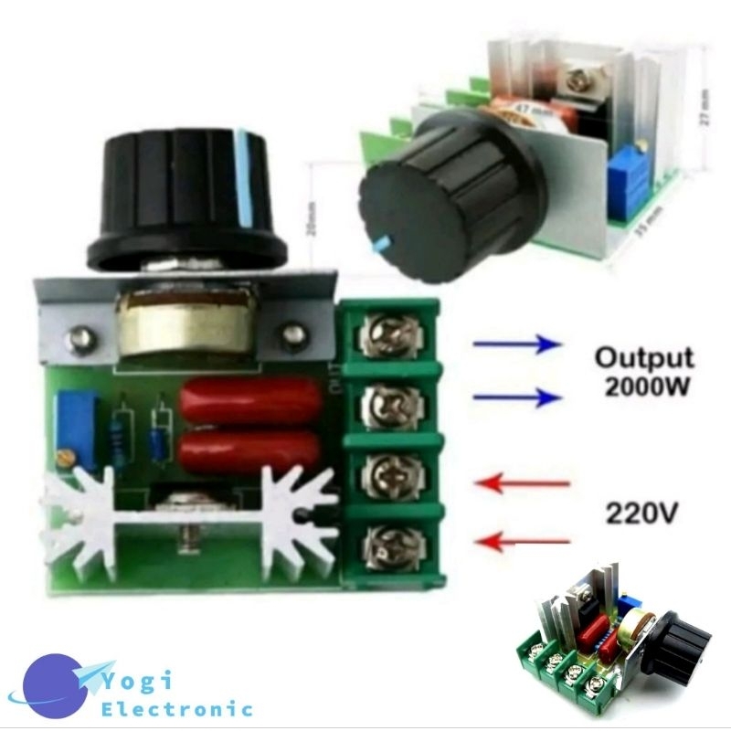 DIMMER SCR 2000W AC 220V REGULATOR SPEED CONTROLLER