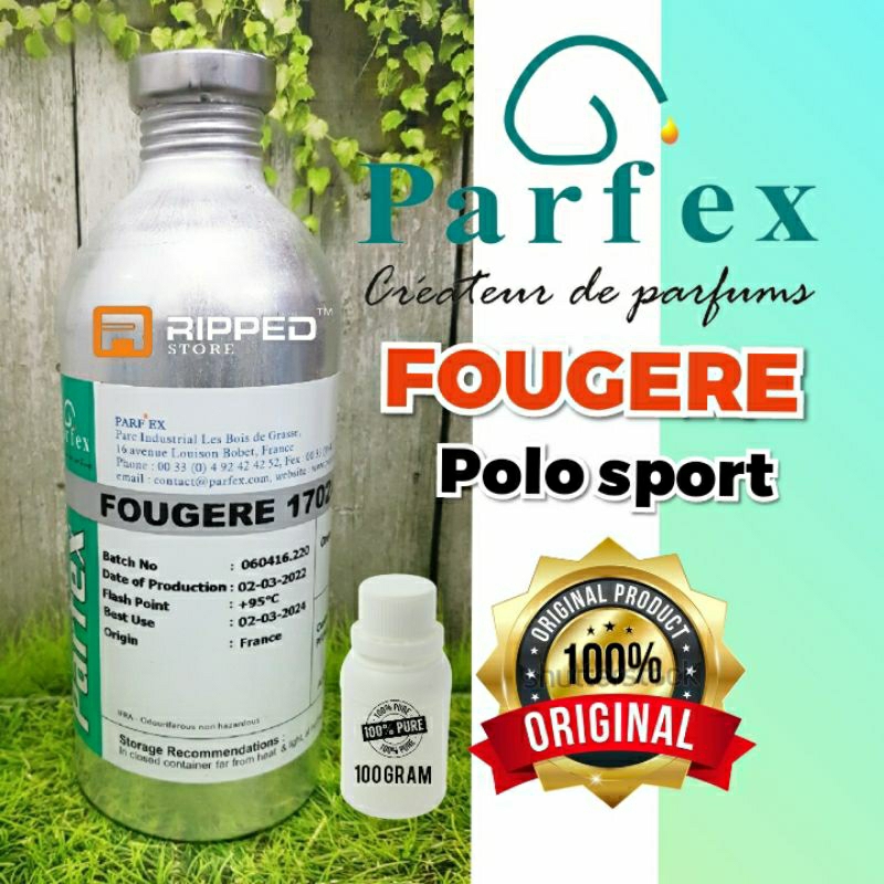 (100 ML) BIBIT PARFUM MURNI FOUGERE POLO SPORT BY PARFEX ORIGINAL