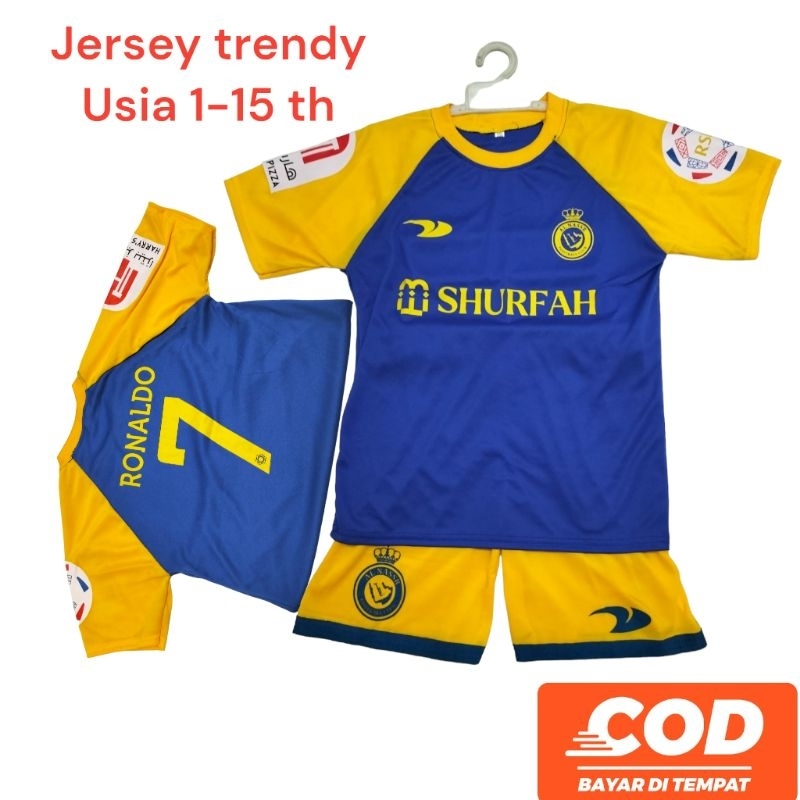 COD / SETELAN BAJU BOLA TERBARU 2023 KAOS ANAK LAKI LAKI TERMURAH PAKAIAN OLAHRAGA SEPAKBOLA KAOS FUTSAL PRIA RONALDO AWAY NEW
