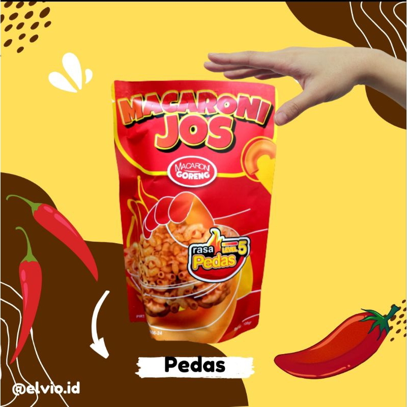 

Snack Makaroni Goreng Cemilan Asli Indonesia 100 gr by Macaroni Jos| Rasa Pedas Lv 5 Cemilan Viral Enak Gurih Nikmat | Makanan Ringan Kemasan Premium