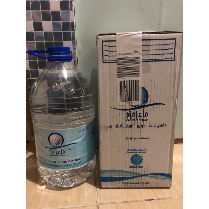 

Zamzam 5 Liter Box Barcode Asli Mekkah Madinah Arab Saudi