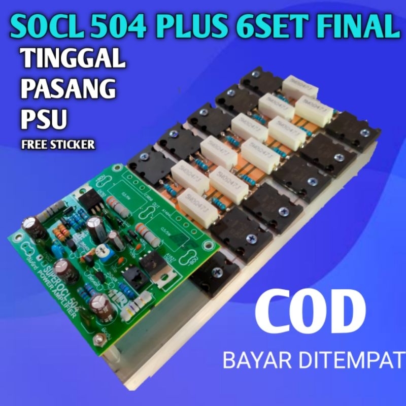 SOCL 504 PLUS FINAL SIAP PAKAI TINGGAL PSU POWER AMPLIFIER FINAL TOSHIBA JAPAN