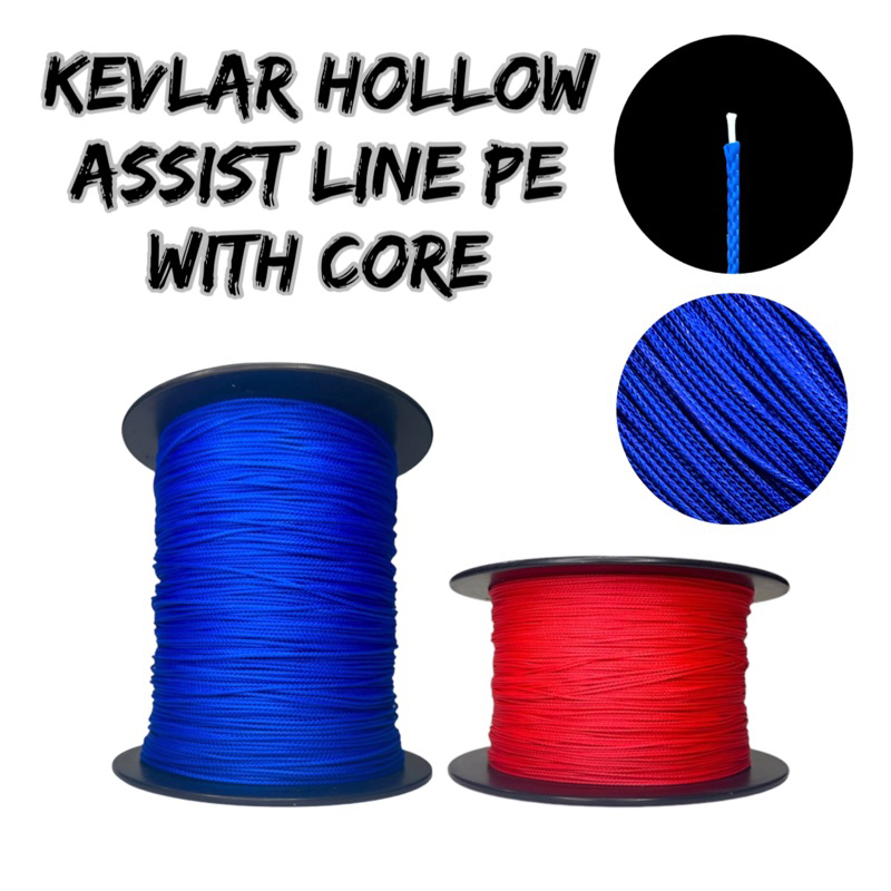 Tali Kevlar Assist Line Hollow Power Line Assist Hook 1 Meter