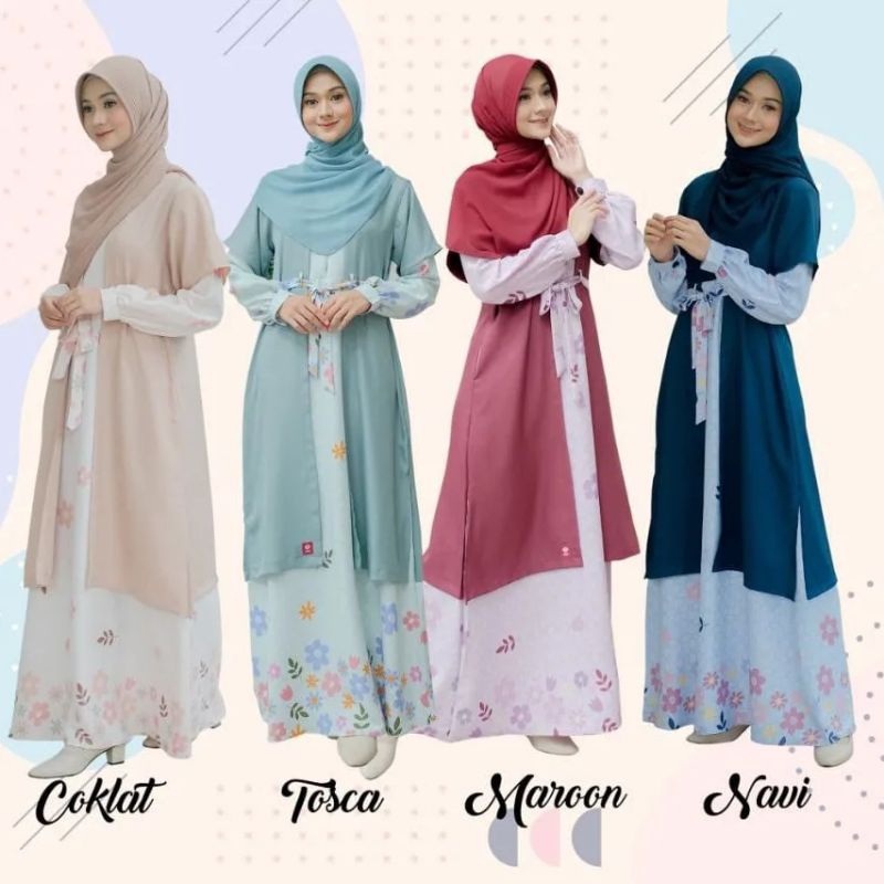 (12tahun-dewasa)/gamis khalisa/couple ibu dan anak/gamis khalisa anv
