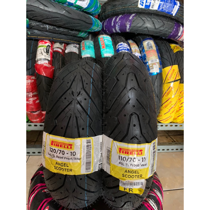 ban pirelli angel scooter tubeless 110/70-11  120/70-10