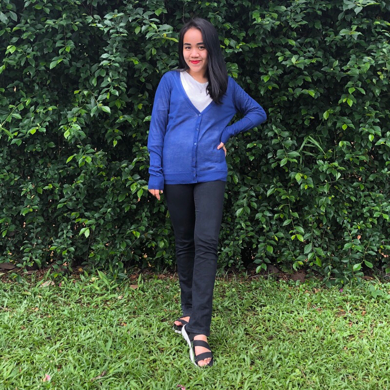 Cardi Biru - Cardigan Lengan Panjang - Outer Rajut