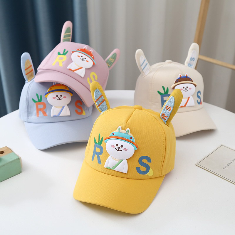 3-8 tahun Topi Baseball Anak Import Model RS Rabbit