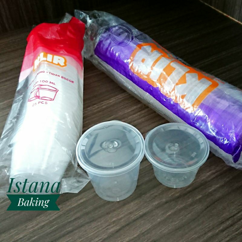 Istana Baking THINWALL CUP SAUS / CUP PUDING / CUP MAYONAISE / ANTI PECAH / BENING / FOOD GRADE ISI 25 KLIR