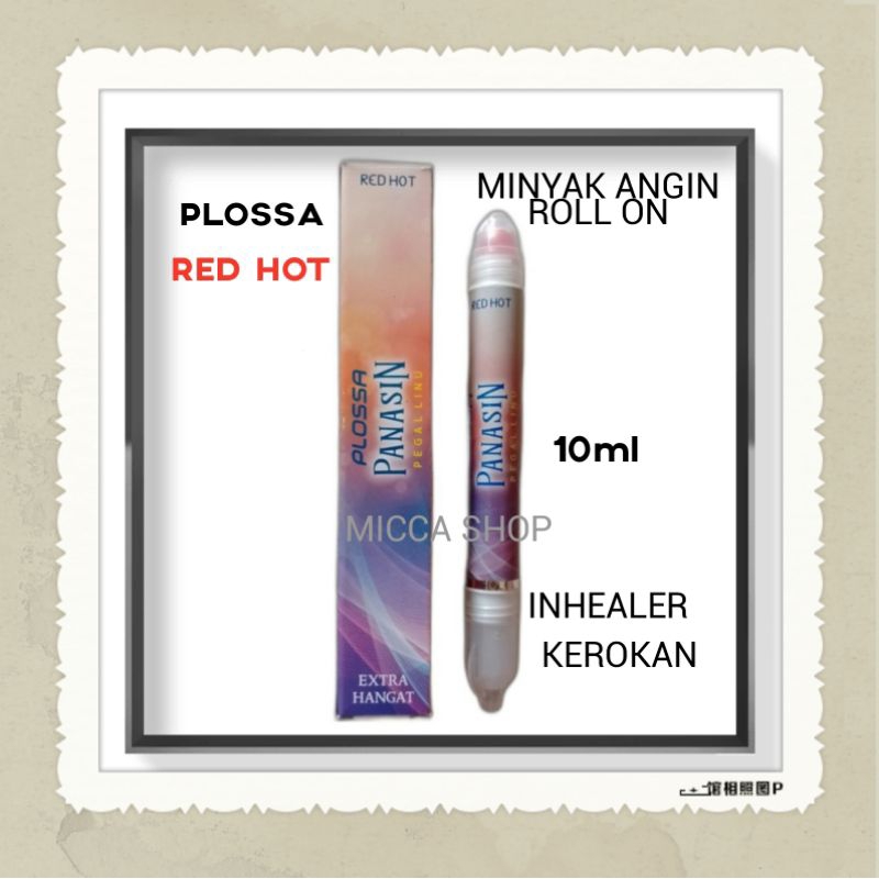 PLOSSA minyak angin inhaler dan roll on MERAH / RED HOT / EXTRA HANGAT / PLOSSA