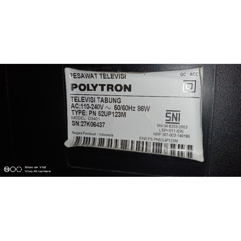 TV tabung Polytron 21 inch
