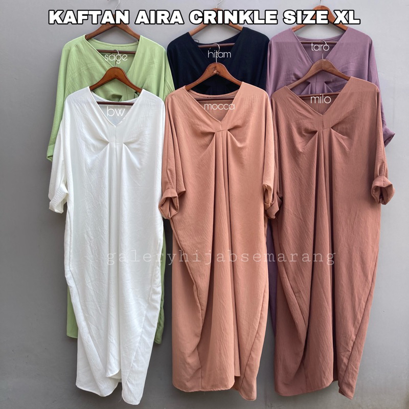 Kaftan Crinkle Airflow Gamis Kaftan Aira Kaftan | Kaftan Crinkle Airflow Premium | Kaftan Lebaran | 