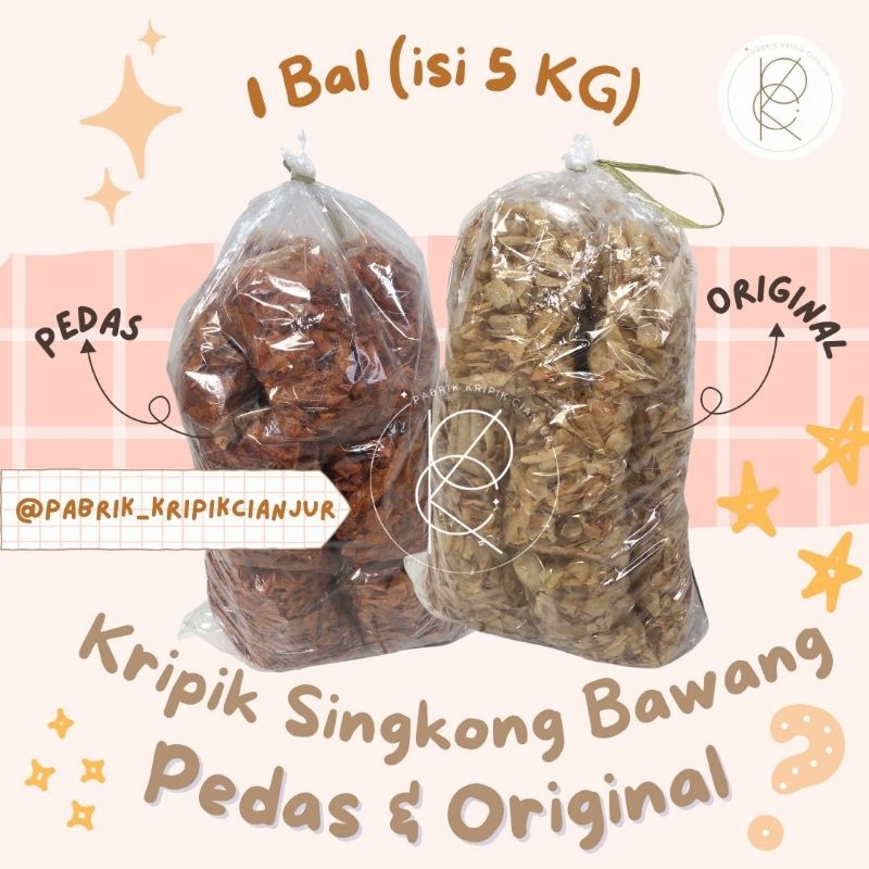 TERLARIS HARGA GROSIR! KRIPSET BAWANG (Kripik Setan) GROSIR 1bal 5kg