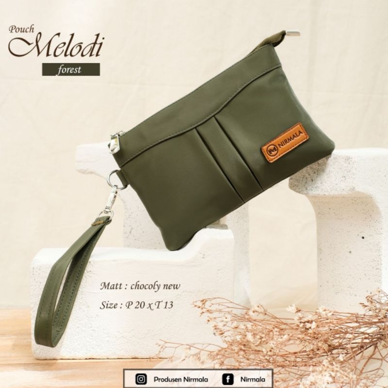 POUCH MELODI BY NIRMALA BAHAN CHOCOLY ANTI AIR WATERPROOF PREMIUM