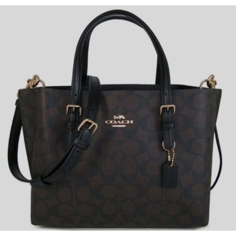 Coach Tote In Signature Canvas Mollie Brown