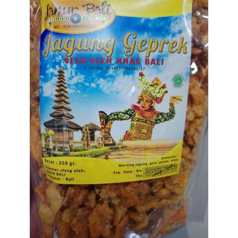 MARNING JAGUNG GEPREK &quot;JANUR BALi&quot; ASLI KHAS BALI 250GR HALAL