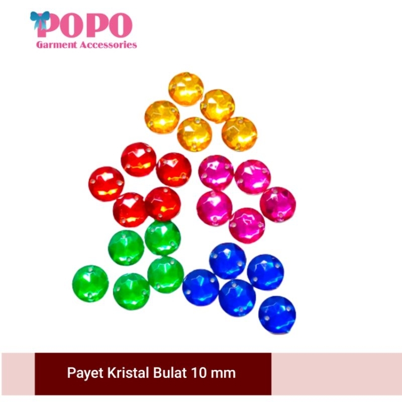 payet kristal bulat 10mm ( isi:5gram )