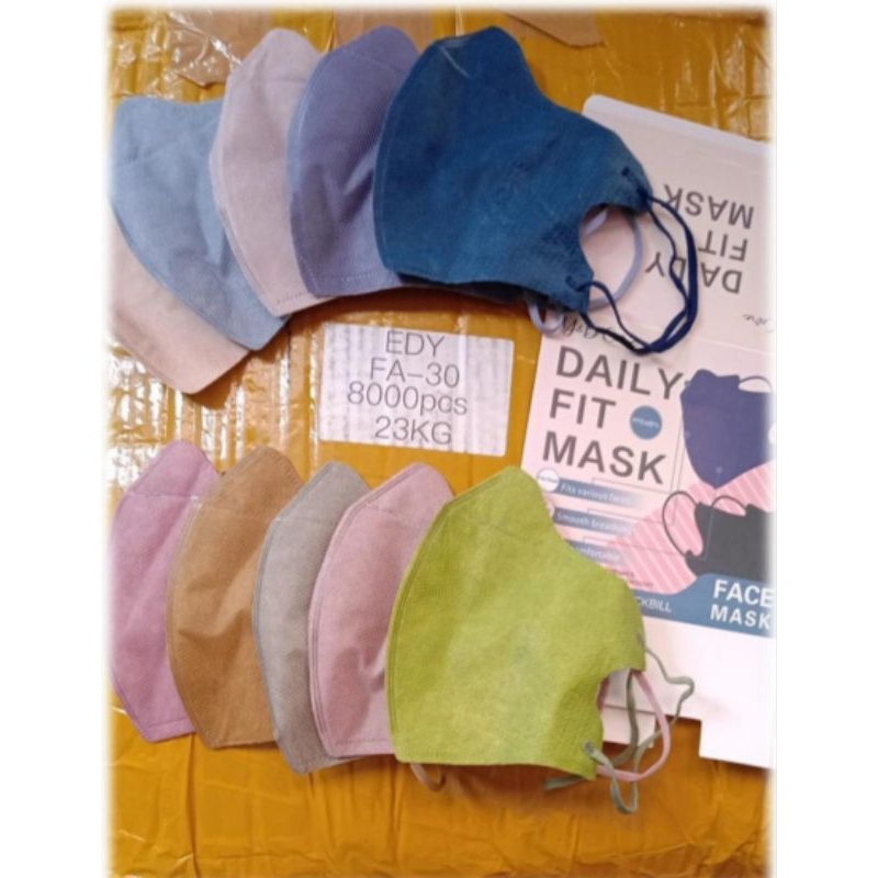 MASKER DUCKBILL Y&B MIX WARNA ISI 50 PCS/MASKER DUCKBILL Y&B /MASKER DUCKBILL MIX WARNA/DUCKBILL EAR