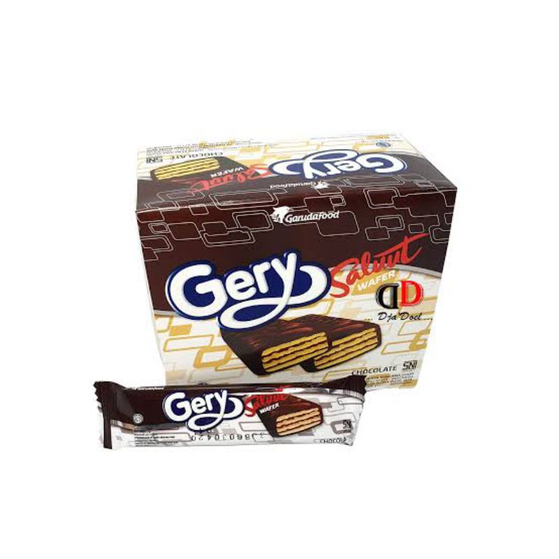

gery salut wafer djadoel chocolate 1 box 24pcs x 7g