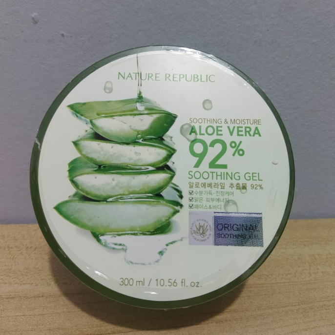 Nature Republic Aloe Vera 92% Soothing Gel 300ml Original 100% from Korea Melembabkan Kulit