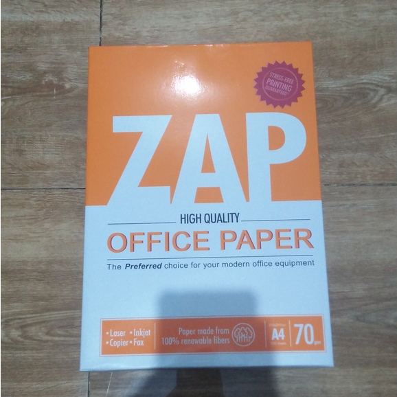 Kertas HVS A4 70 Gram 1 Rim - 500 Lembar ZAP Office Paper