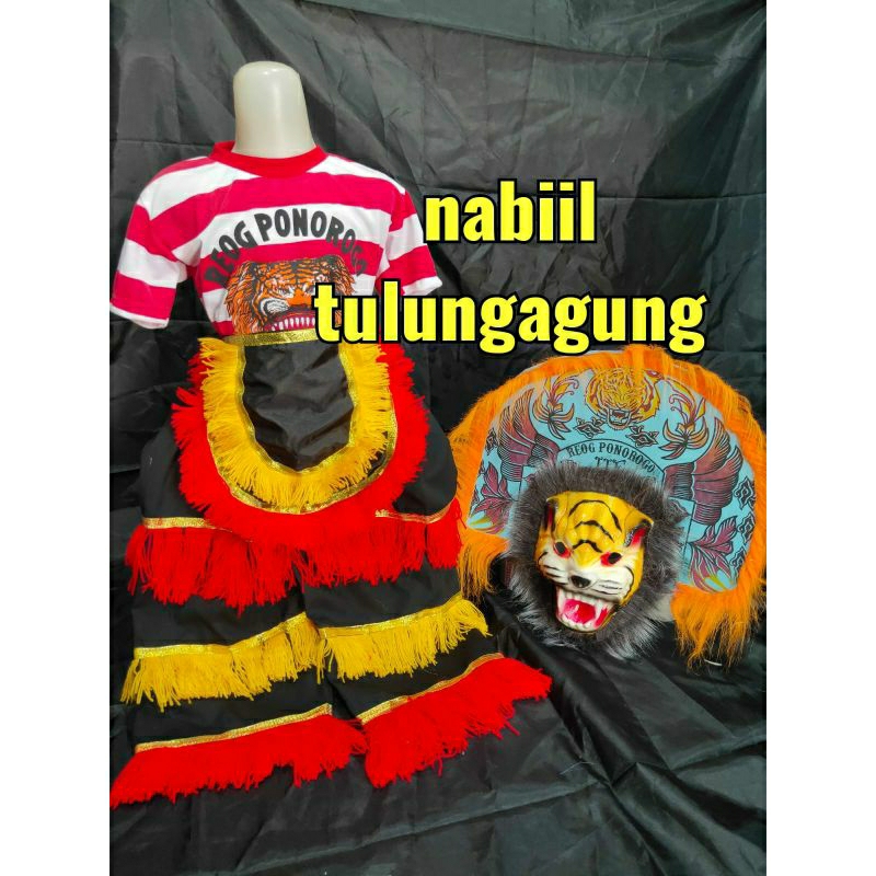 setelan kaos reog ponorogo  celana barongan topeng reog ponorogo