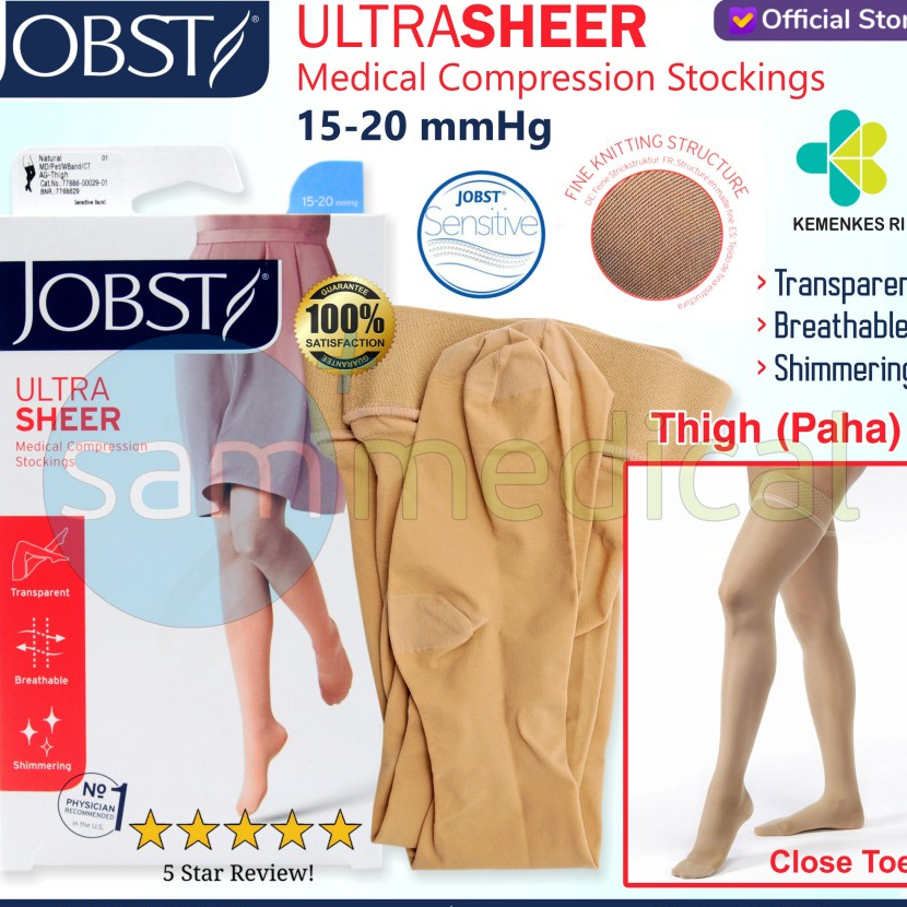 Jobst Ultrasheer  Close Toe 15-20mmHg Paha - Stocking Varises