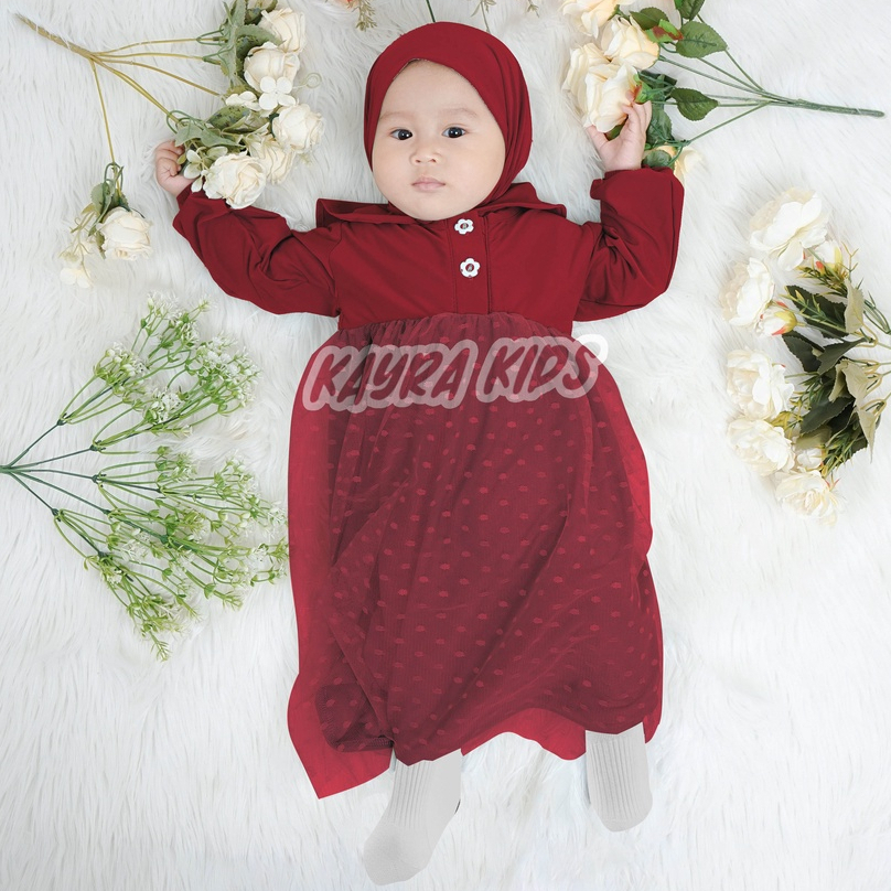 Gamis Bayi Perempuan 0-18 bulan Baju Anak Tutu Tileu Dot