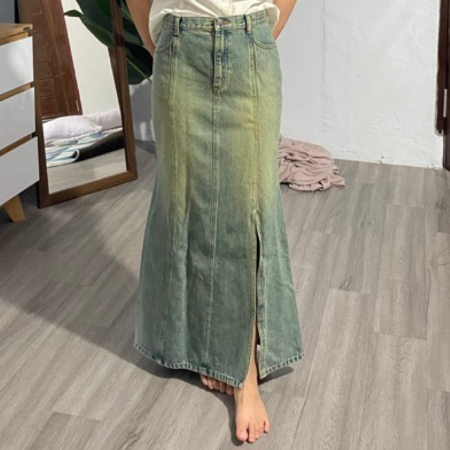 (thrift) kana skirt jeans