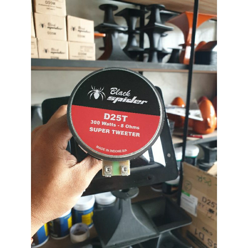 Terangshop17 Paket Horn Tweeter Plastik 15.5X19.5 Cm + Driver Tweeter Black Spider D 25 T