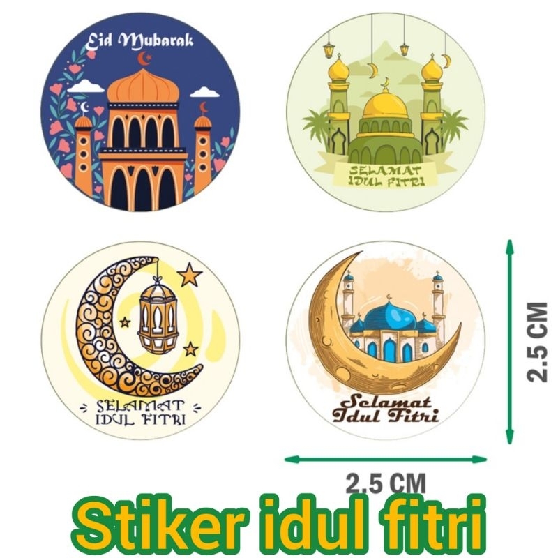 10 pcs stiker  mini idul fitri