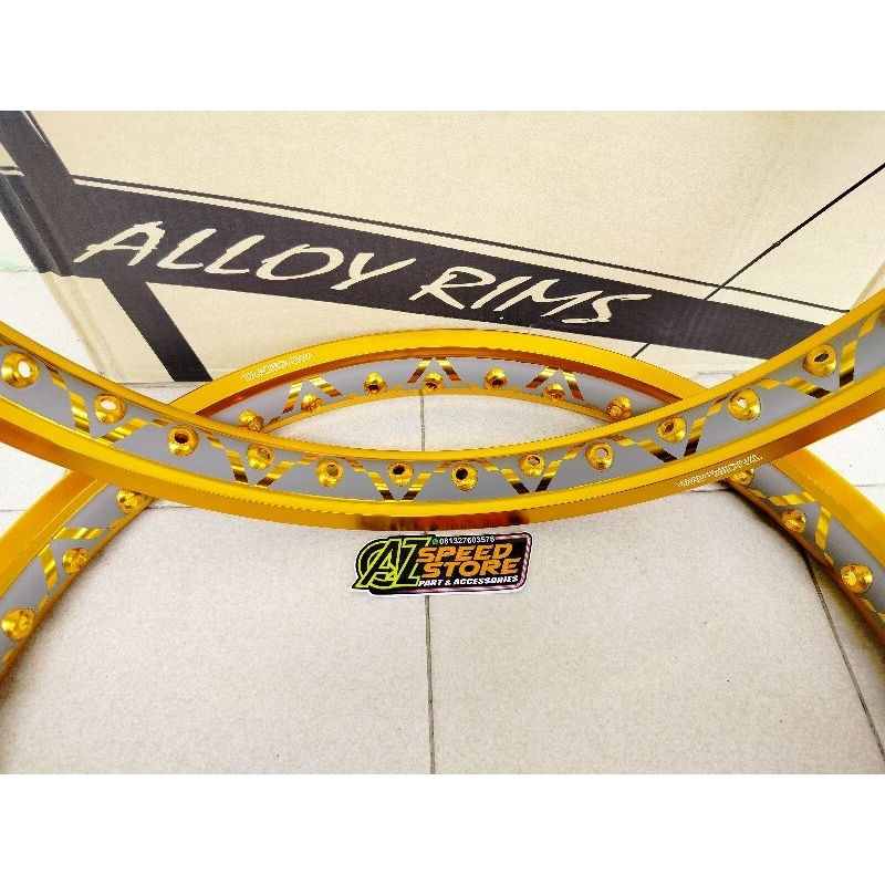 Velg Pelek Pelak Jari Jari Takegawa Thailand Jinfey Jinfei Jin Fei Jinfai Twotone Vline V-Line Ring 