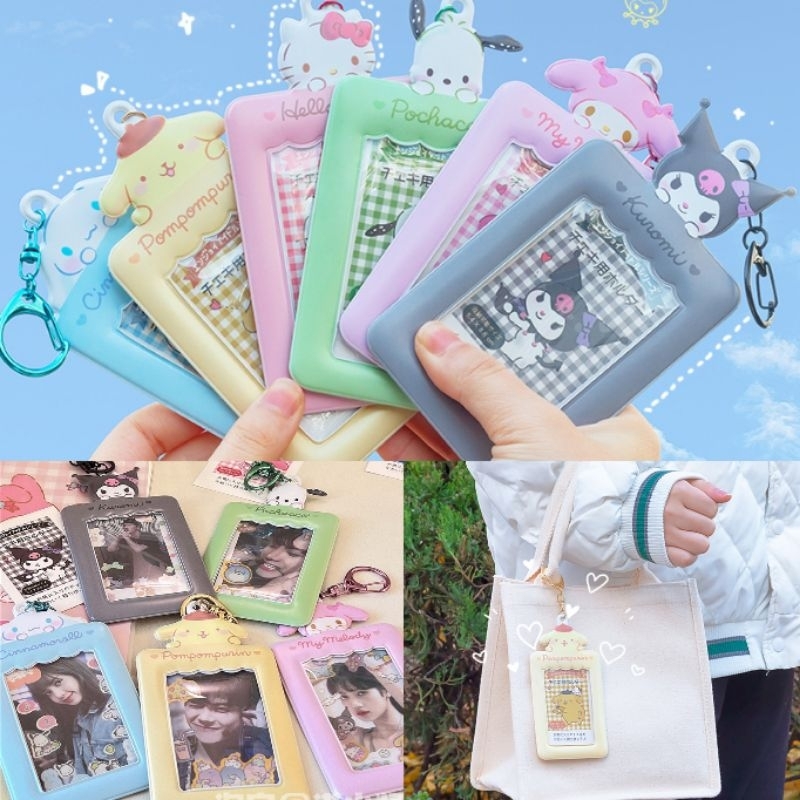 

Tempat Photocard PC Holder Gantungan Name Luggage Tag ID Card ORI Sanrio Karakter Melody Pompompurin Pochacco Hello Kitty Kuromi Cinnamoroll