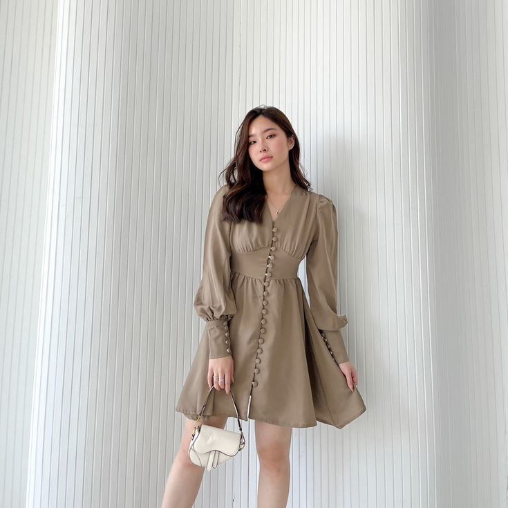 Samantha Dress / Party Dress / Casual Dress / Long Sleeve Dress / Dress Wanita Korea