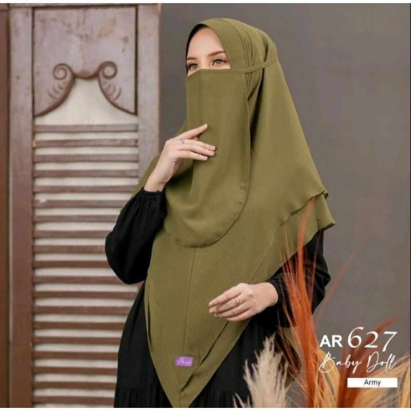 HIJAB ARRAFI AR 627 BERGO JILBAB KERUDUNG TUDUNG KUDUNG KERUDUNG ISNTAN SYAR'I POLOS FRE CADAR