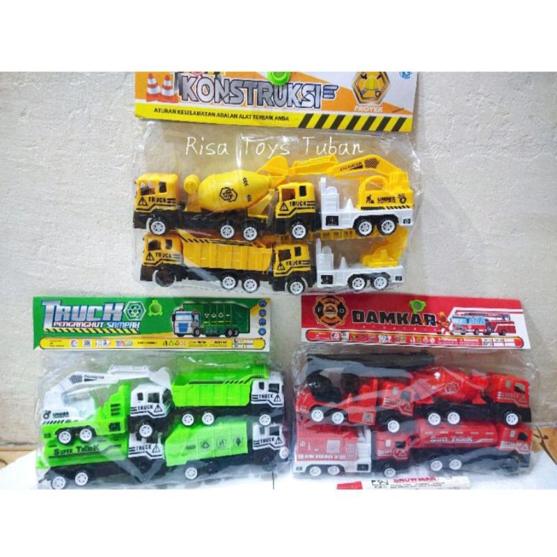 Mainan Truk kontruksi | Mainan Truk Sampah | Mainan Truk Pemadam | Mainan Truk | Mainan Anak Anak