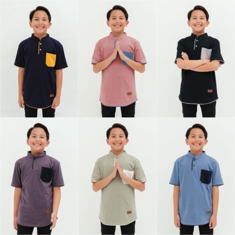 Baju Koko Kurta Kaos Kemko Anak Laki Laki Terbaru Kekinian Usia 4 Sampai 14 Tahun