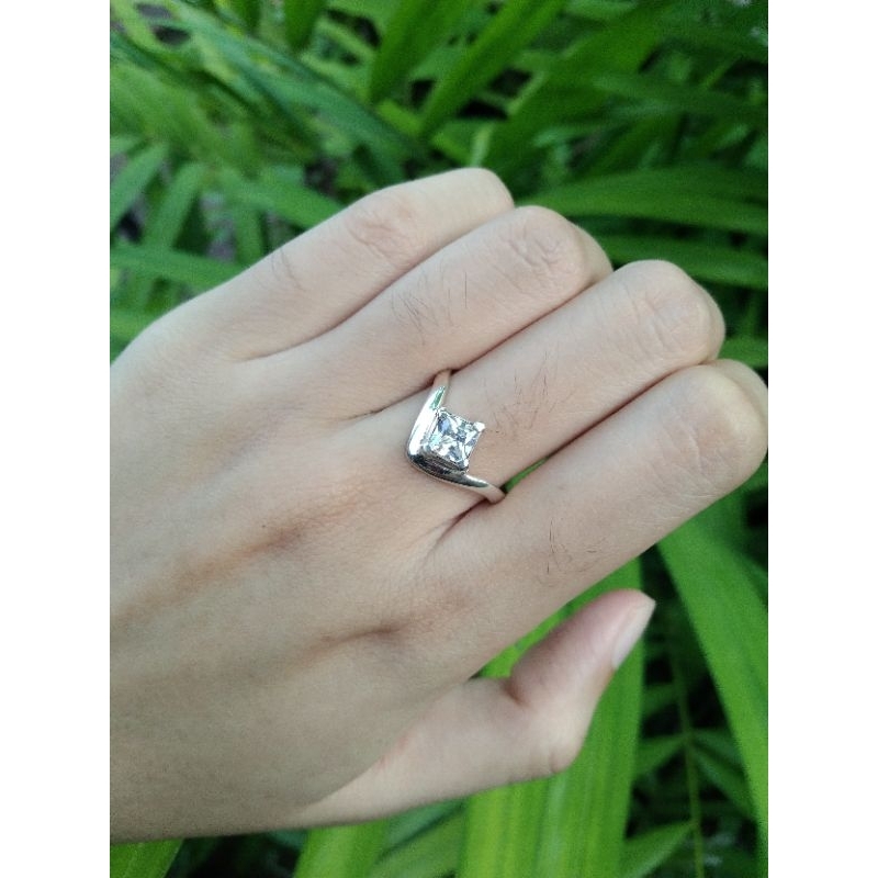 Cincin Permata Zirconia Perak 925
