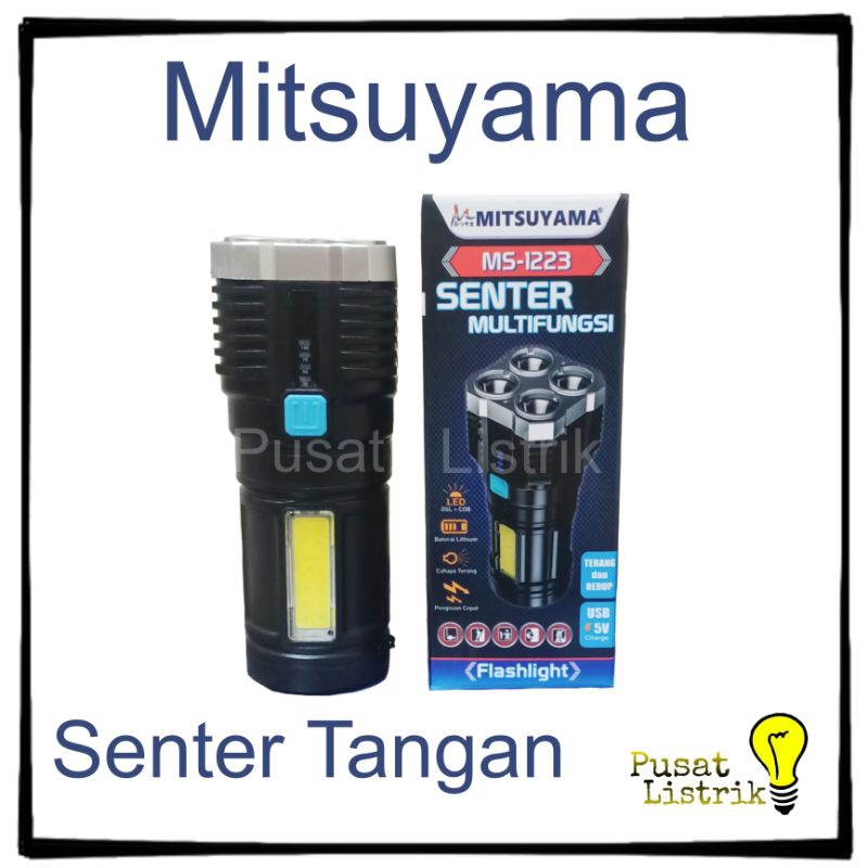 Senter Multifungsi MS-1223 Mitsuyama Senter Lampu Sorot LED OSL+COB