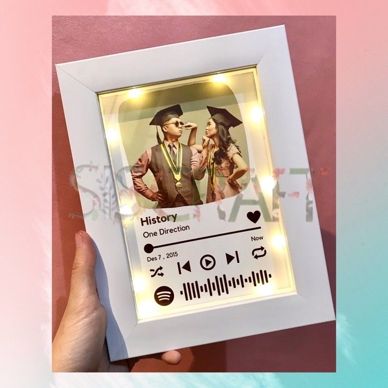 Kado Wisuda Gift Foto Spotify Custom Bingkai Foto 10R