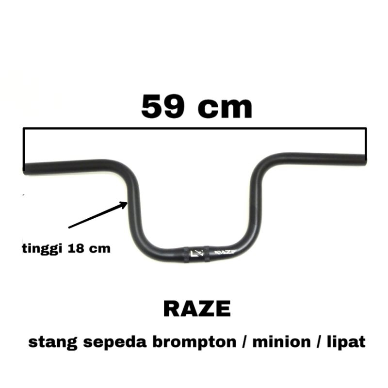stang sepeda minion alloy ringan Hitam