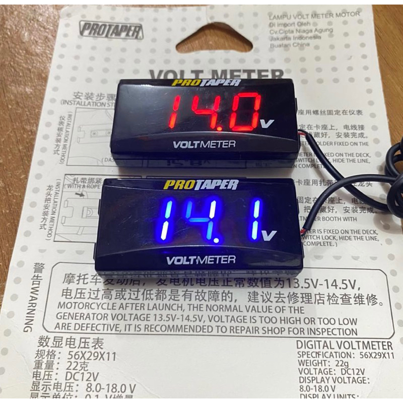 Voltmeter Volt Meter Led Aki ACCU Motor Digital Waterproof Universal