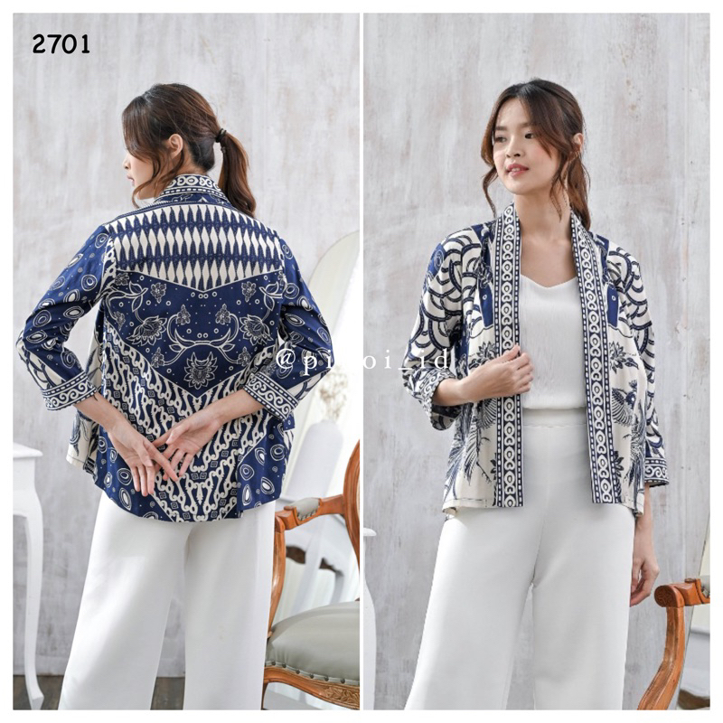 Outer batik wanita / blazer batik modern / Baju batik cewek murah / atasan batik seragam kantor 241